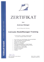 Co-Create ModelManager-Training Zertifikat